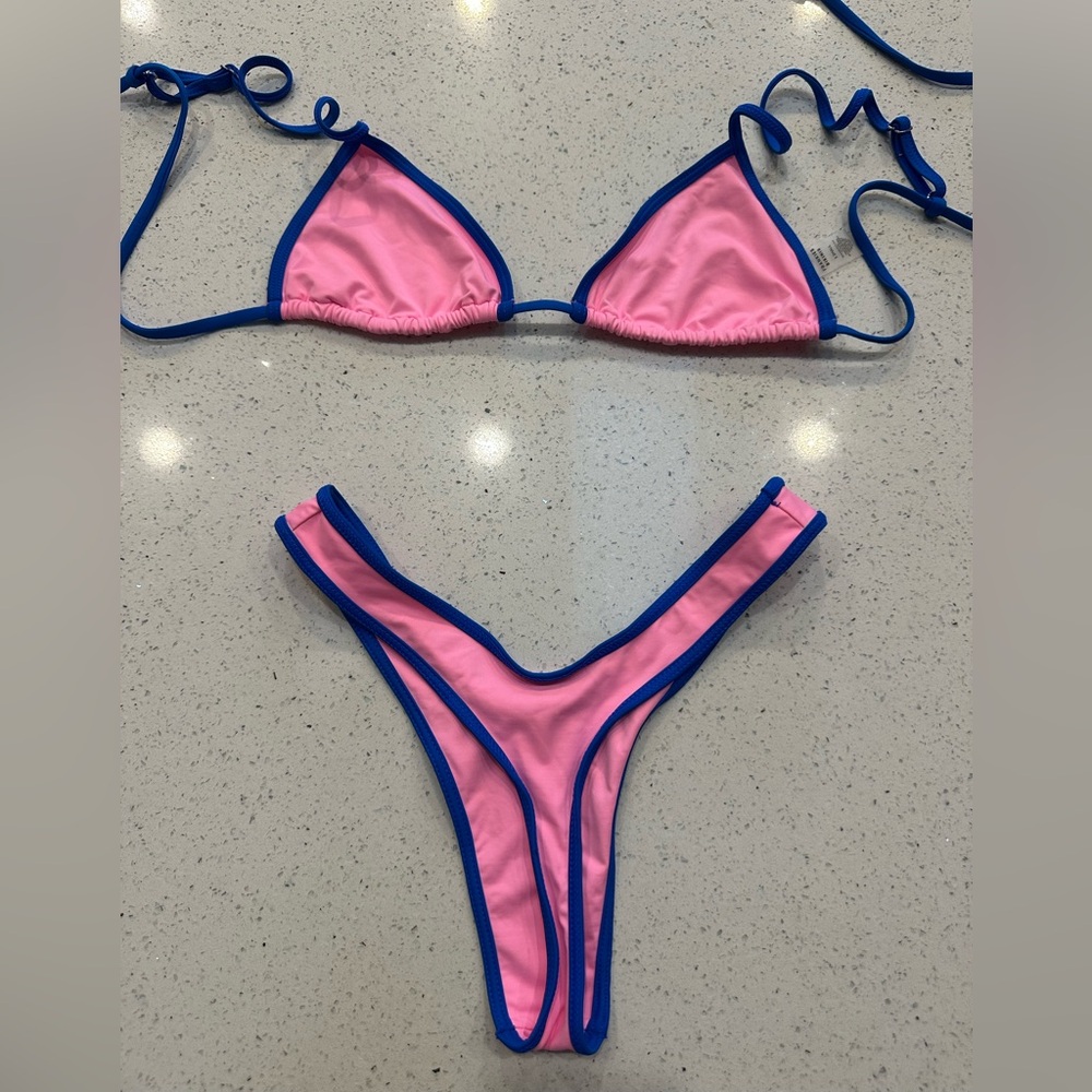FRANKIE'S BIKINIS 
Full Moon Micro Bikini Bottom - Fairy Floss XS